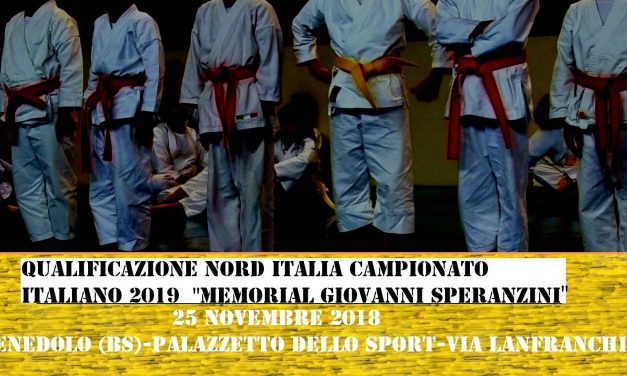 Qualificazione NORD Italia al KarateCCU 2019 “MEMORIAL GIOVANNI SPERANZINI”