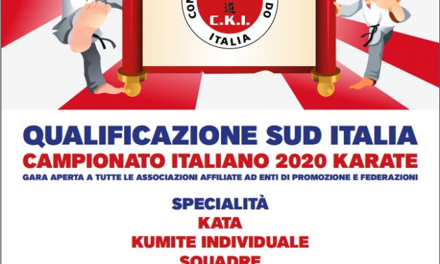 Annullata la gara di Qualificazione Sud Italia 2020